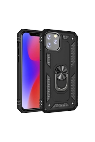 Ally Apple Uyumlu iPhone 11 Pro Max 6.5Inch Yüzüklü Kilif Armor Shockproof R 143467810 - Renk / Gri