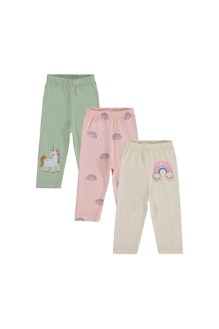 Civil Baby Unicorn Baskılı 3'lü Set 6-18 Ay Tayt Çok Renkli