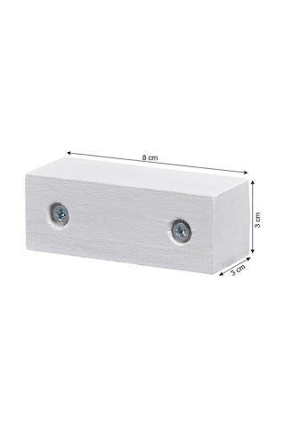 Masa Sandalye Mobilya Koltuk Ayak Yükseltici Ağaç Takoz 4'lü Set Boy 3 CM En 8 CMBeyaz