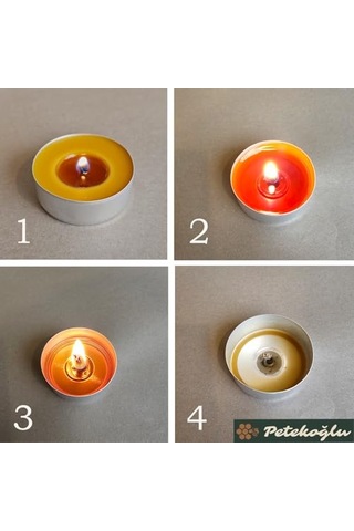 6 Adet Tealight Mum Doğal Petek Balmumu Mum Standart Boy Diğer