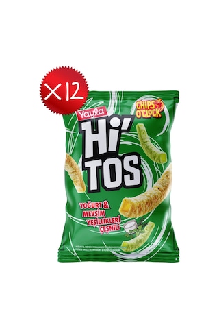 Yayla Hi'tos Yoğurt Ve Mevsim Yeşillikleri Çeşnili Patates Çerezi 100 G X12