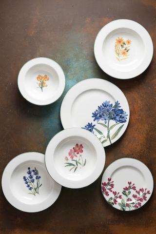 Tabak Evi Porselen New Flower Garden Yemek Takımı 6 Kişilik 24 Parça Bns24ykprs1104 Çok Renkli