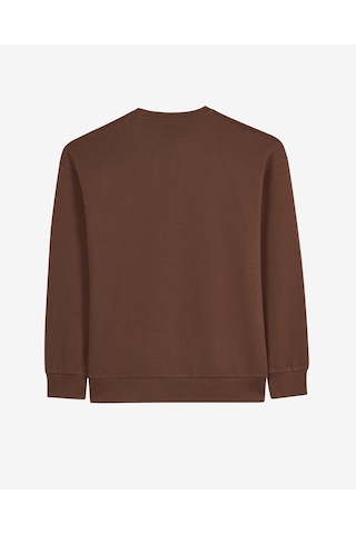 Skechers M Essential Crewneck Sweatshirt Erkek Kahverengi Sweatshirt S2610015-2070