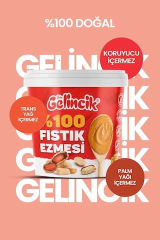 Fıstık Ezmesi Şekersiz %100 Saf Doğal Katkısız Taze Çekim Glutensiz Doğal Fıstık Ezmesi 1 Kg