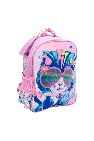 Chımola Cat Wıth Glasses Sırt Çantası 12" Çok Renkli