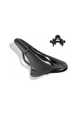 Springsun Konforlu Bisiklet Sele Seti - Ergonomik Tasarım, Hava Geçirgen, Yağmurluklu Siyah