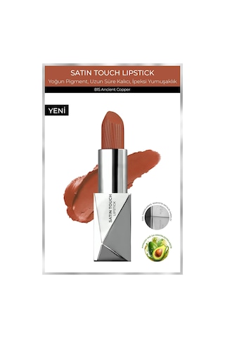 Alix Avien Uzun Süre Kalıcı Nemlendirici Pürüzsüz Etkili Yarı Mat Ruj Satin Touch Lipstick 815 Ancient Copper