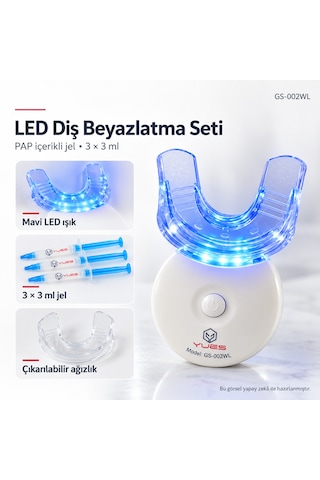 Yues Gs-002wl Led Diş Beyazlatma Seti 3 X 3 Ml Pap Jel