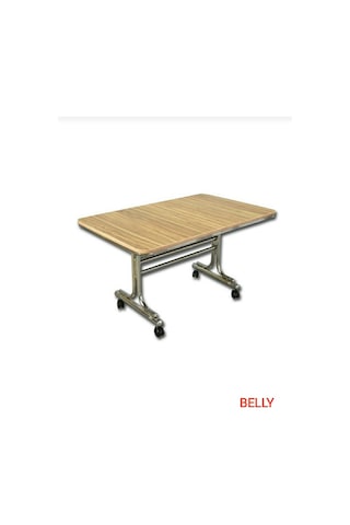 Pratik 70X110 Tekerlekli Orta Sehpa Krom Nikel Kaplamalı Metal (494118493)