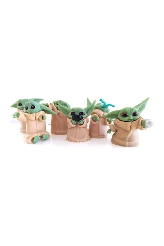 6 Lı Star Wars 3d Baby Yoda Mini Figür Seti Oyuncak 6cm