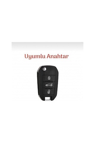 Citroen C-elysee Uyumlu Silikon Anahtar Koruma Kılıfı Siyah Renk