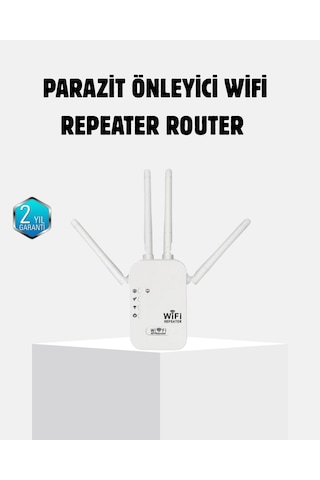 Antenli Wifi Repeater 300m2 Kapsama Alanı Wpa3 Güvenlikli