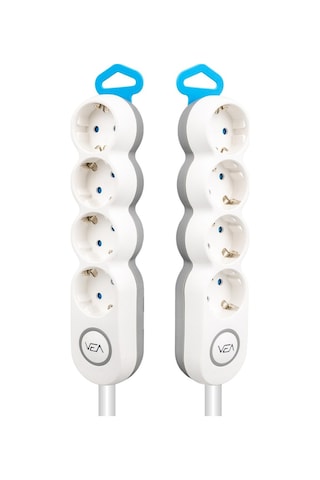 Vea Ve-2s4s 4 Lü 1.5 Metre Kablolu Anahtarlı Grup Priz Uzatma Kablosu 3680 Watt 16 Amper