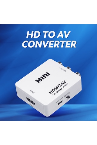 Yaleker Beyaz Abs Hdmı'den Av'ye Dönüştürücü - Ntsc/pal Desteği Ve Hdcp Uyumlu 3rca Çıkışlı