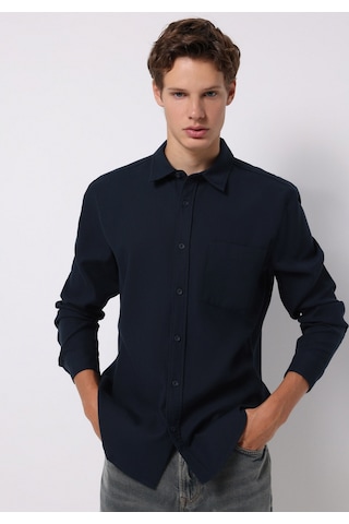 Colin's Colins Slim Fit Shirt Neck Ekoseli Erkek Lacivert Uzun Kol Gömlek Cl1076727 Q1.v1 Nav Lacivert