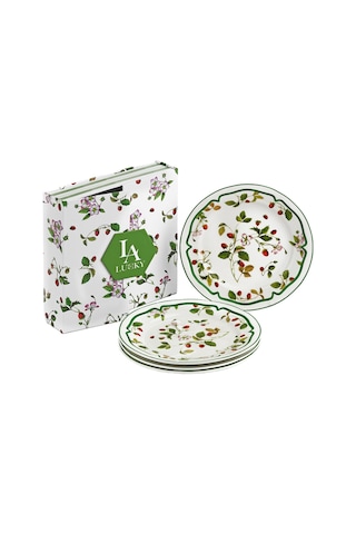 Lucky Art Blassom Bone 4 Lü Tabak Seti 20 Cm Lyhm 006 Çok Renkli