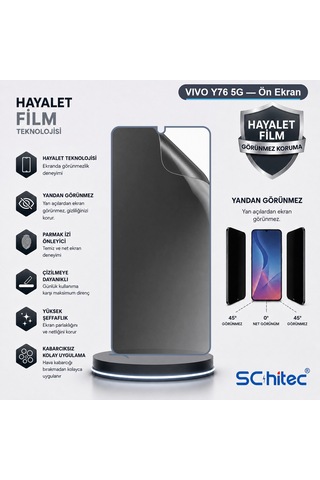 Y76 5g Uyumlu Ön Yüzey Hayalet Privacy Hidrojel Ekran Koruyucu 99033906