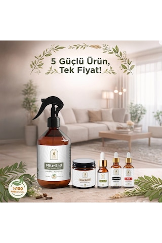 Süper 5 Li Doğal Yağ Ve Akar Kovucu Sprey Özel Seti 680 G