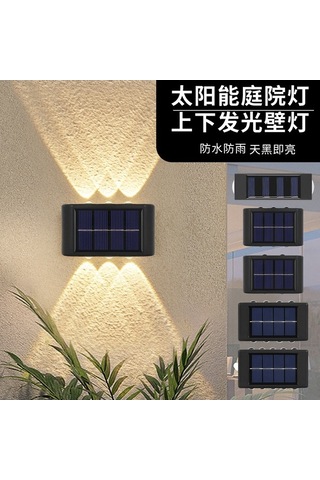 Trendooze Güneş Enerjili 6 Led Dış Mekan Aydınlatma: Sıcak Işık/duvar Yıkama