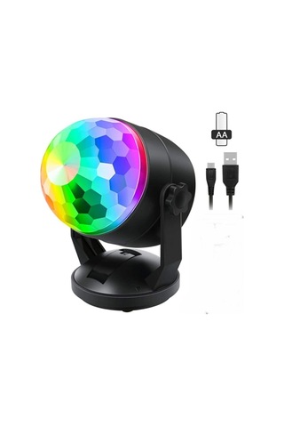 Mobee Parti Işığı Sese Duyarlı Led Küre Renkli Işıklı Lazer Disko Topu