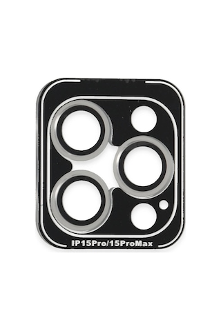 Cosmotex Joko Apple, Uyumlu iPhone 15 Pro Max Pvd Metal Kamera Lens - Gümüş