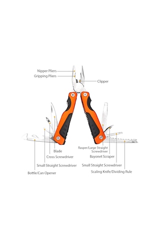 Samdoo Portatif Çok Amaçlı Turuncu Alüminyum Pens: Ev, Kamp Ve Acil Durumlar İçin Tüm İhtiyaçlarınızı Karşılar Turuncu