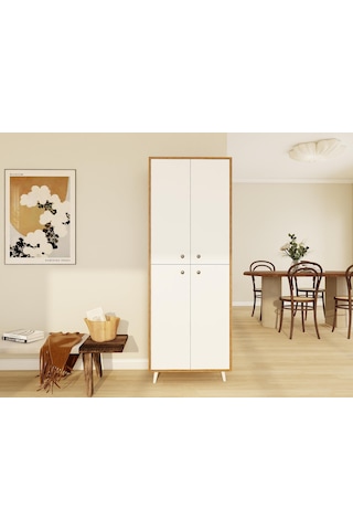 Vadi Çok Amaçlı Amalfi - Beyaz Renk Dolap Beyaz - Ceviz