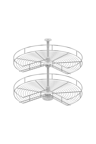 Starax Döner Sepet Takımı 3/4 74cm Krom Gümüş