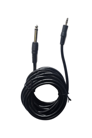 5 Metre 6.35 Mm To 3.5 Mm Aux Ses Kablosu - Gitar Amfi Hoparlör Dönüştürücü Mono Kablo