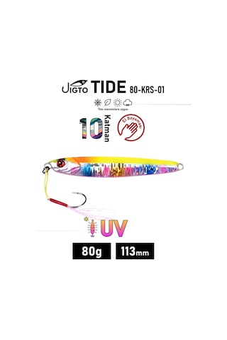 Jig, Zoka, Suni Yem, Uv Metal Jig, 80gr 11cm Jıgto Tide 80