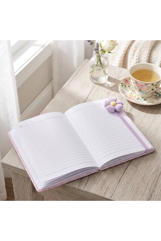 Pelüş Ve Eğlenceli Defter - Çiçek Figürlü Lila