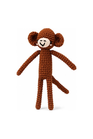 Bakgelal Mini Amigurumi Maymun Yapım Kiti Anahtarlık Veya Amigurumi Oyuncak Yap, Video Anlatımlı