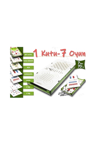 7li Oyun Seti(şut ve Gol.kızma Birader.xox.surakarta.dama.3-9taş)