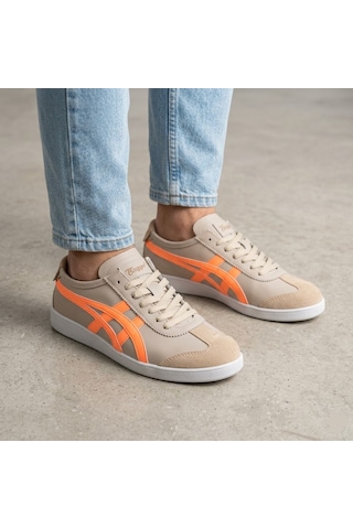 Tayger Etayger Erkek Günlük Spor Sneaker Ayakkabı Bej - Turuncu