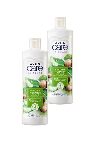Avon Care Aloe Vera Ve Makademya Fındığı Yağı Şampuan Ve Saç Bakım Kremi 700 Ml. İkili Set