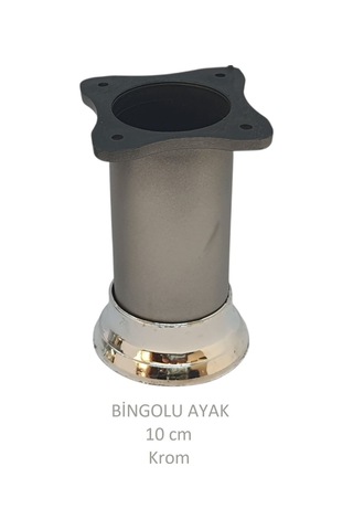 Bingolu Ayak, Plastik, 10 Cm Vidalar Dahil, Krom Krom