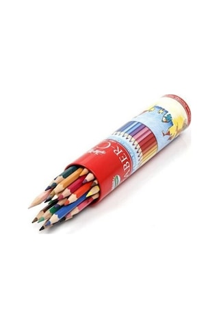 Faber-castell 36 Renk Metal Tüp Uzun Boy Kuru Boya Kalemi Beyaz