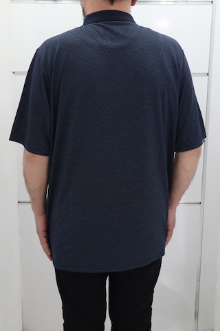 Becces Dmctekstil Erkek 004 Desenli Klasik Kesim Rahat Kalıp Tek Cepli Battal Polo Yaka T-shirt Lacivert