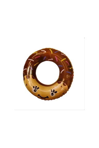 Donut Çocuk Yüzme Simidi 70 Cm Havuz Ve Deniz Simiti 6-9 Yaş Şişme Yüzme Oyuncağı Kahverengi