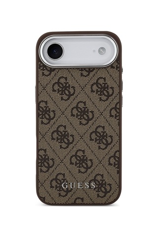 Apple Uyumlu iPhone 17 Air Kılıf Guess Lisanslı M-safe Özellikli 4g Klasik Yazı Logolu Kapak Kahverengi Kahverengi