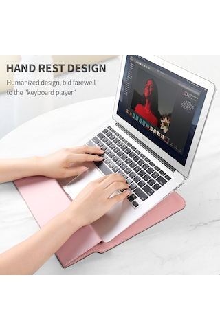 4'ü 1 Arada Evrensel Dizüstü Bilgisayar Tutucu Pu Su Geçirmez Koruma Bilek Dizüstü Bilgisayar Çantası, Boyut: 15 / 16 İnç Yeşil