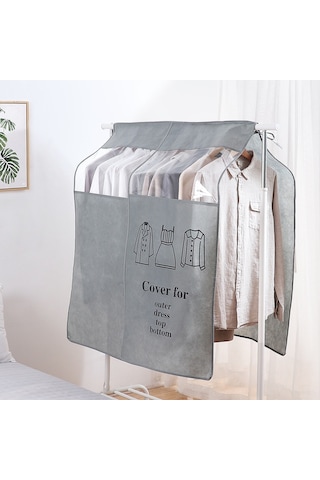 Vkemall Ev İçin Bej 90x110cm Transparent Kumaş Giyim Koruması - Ceket, Elbise, Gelinlik防尘罩 Bej