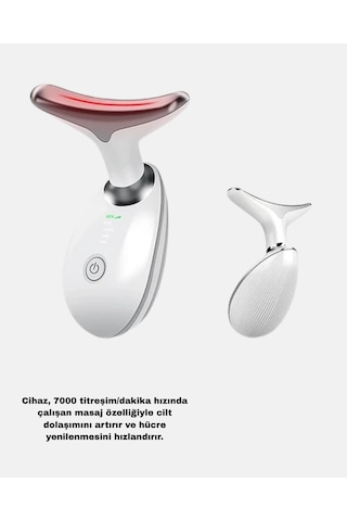 Kablosuz Şarjlı Yüz Sıkılaştırıcı Cihaz Ems Mikro Akım Anti-aging Masaj Aleti Beyaz