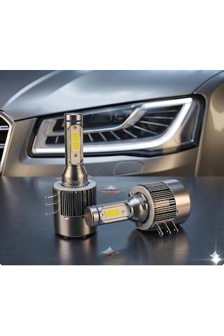 Mercedes A180 Uyumlu Gündüz Farı H15 Beyaz Led Xenon Far Ampulü 8000 Lümen 2 Adet