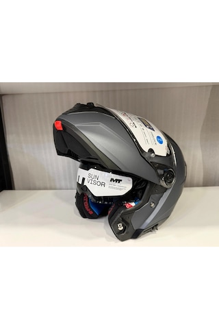Kask Mt Atom 2 A2 Pure Mat Grey Çene Açılır Mat Gri