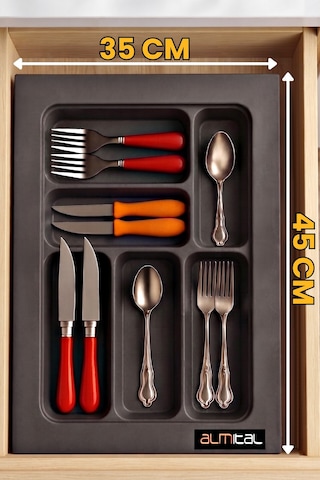35x45 Cm. Antrasit Kaşıklık Ve Kepçelik 2'li Set 32x41 Cm'e Kadar Kesilebilir