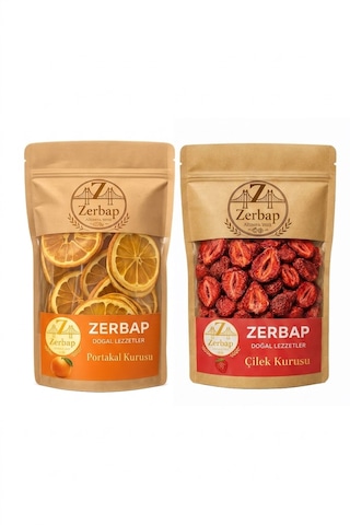 Doğal Lezzetler Kurutulmuş Portakal & Çilek Kurusu 2'li Avantaj Seti 2 X 100 G 200 G