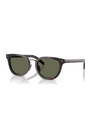 Prada Pr C01sd 17n03r 52 Unisex Polarize Aynalı Kırçıllı Kahverengi Oval Kemik Güneş Gözlüğü Kahverengi