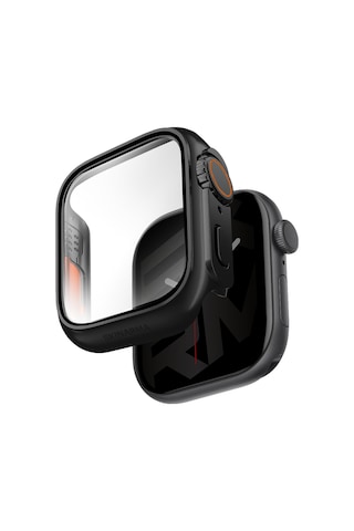 Watch 42mm Uyumlu Skinarma Gado Pro Dijital Taç Korumalı Kasa Ve Ekran Koruyucu Siyah Siyah