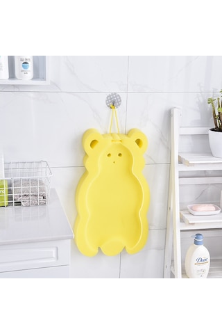 Suofeng Yeni Doğanlar İçin Kaymaz Banyo Matı - Bebek Banyo Rafı Oluşturucu, Konforlu Ve Güvenli Sprey Mavi, 3 Adet Sabun Spreyi Hediye, 5 Cm